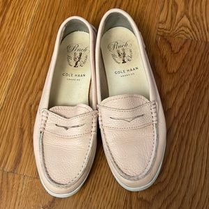 Cole Haan pink leather loafer